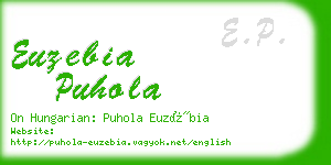 euzebia puhola business card